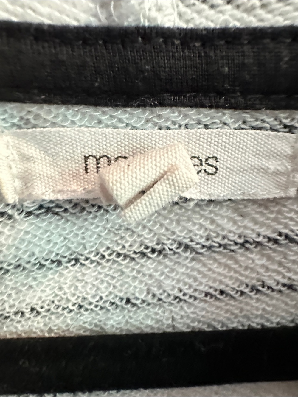 Maurice’s Gray and White Striped Pullover Hoodie - Picture 6 of 6